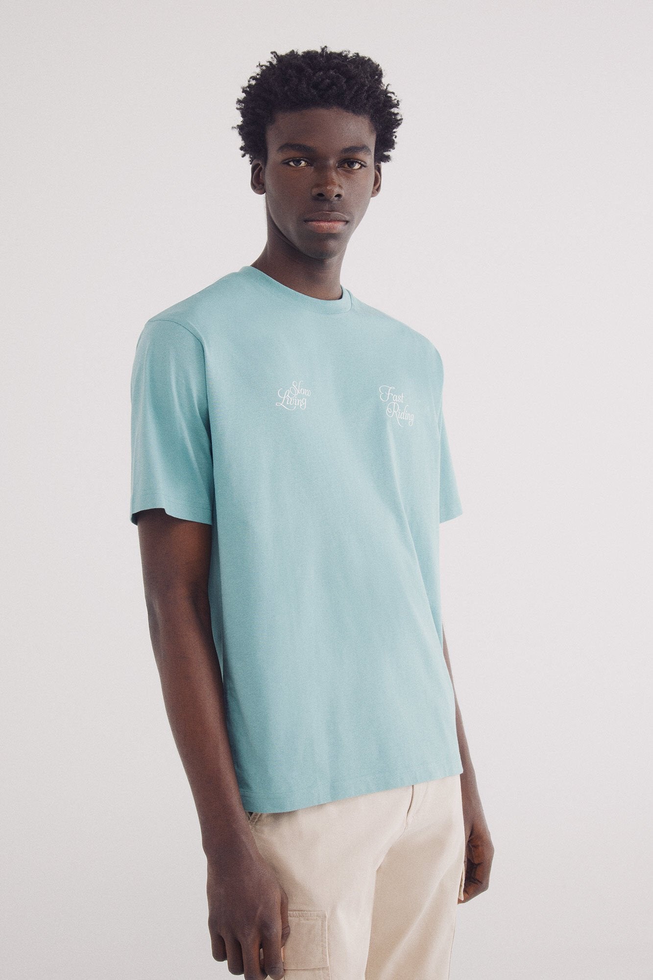 Green T-shirts|Slow living t-shirt|Springfield – Springfield KSA