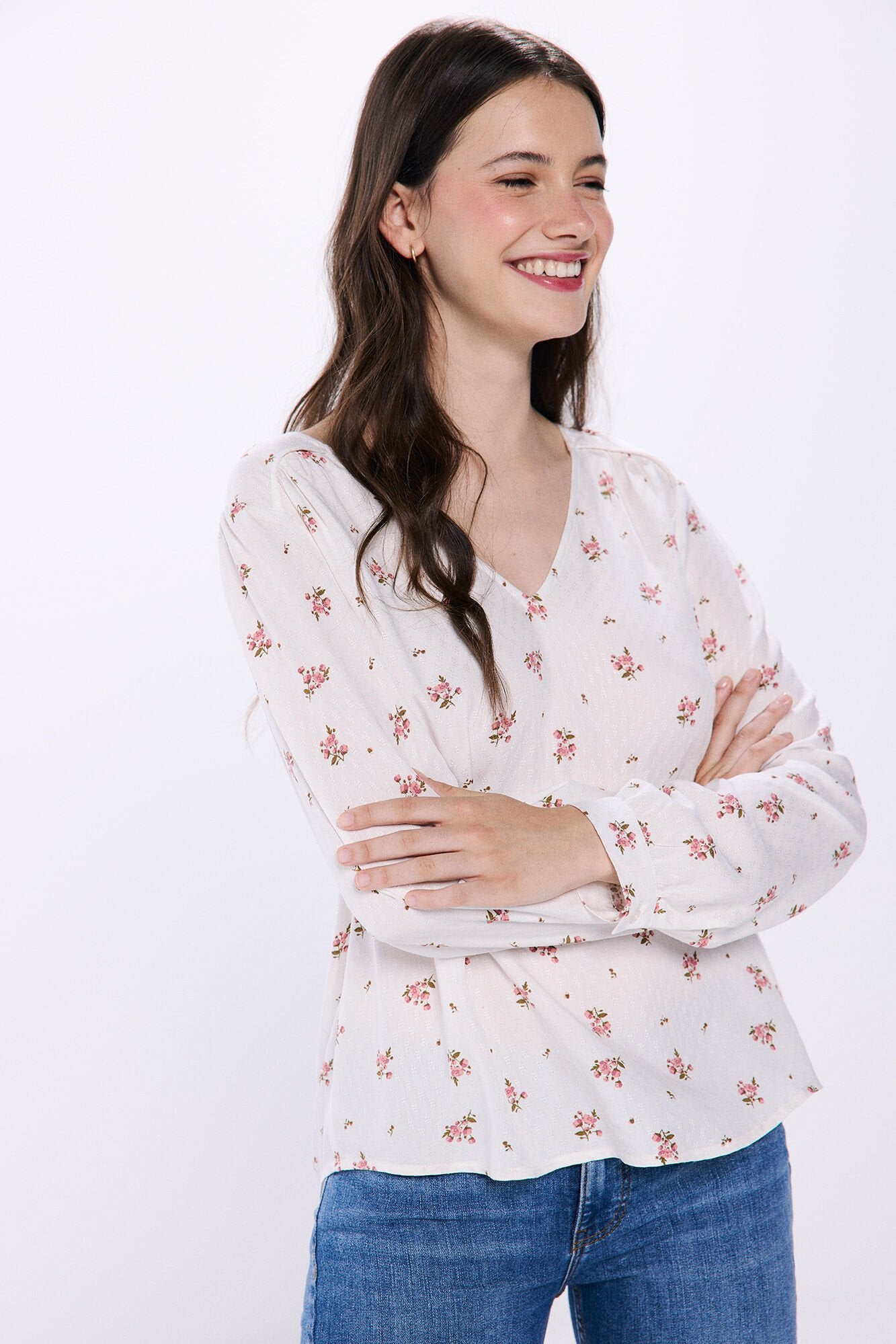 Women'S Red Blouses, Flowing Lurex Blouse | Springfield