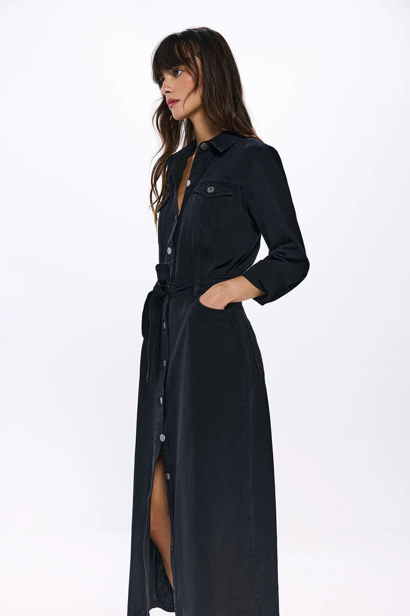 Women'S Black Dresses, Denim Midi Dress | Springfield Springfield KSA Women'S Black Dresses, Denim Midi Dress | Springfield Springfield KSA