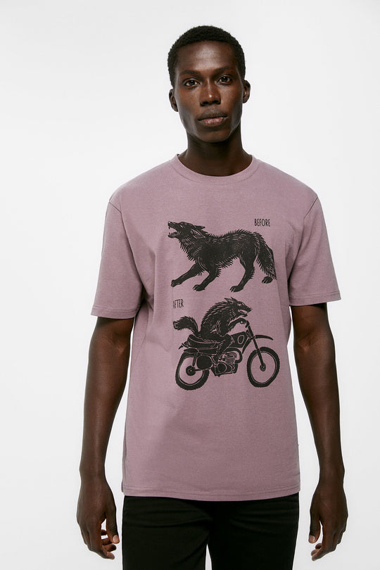 motorcycle wolf t-shirt