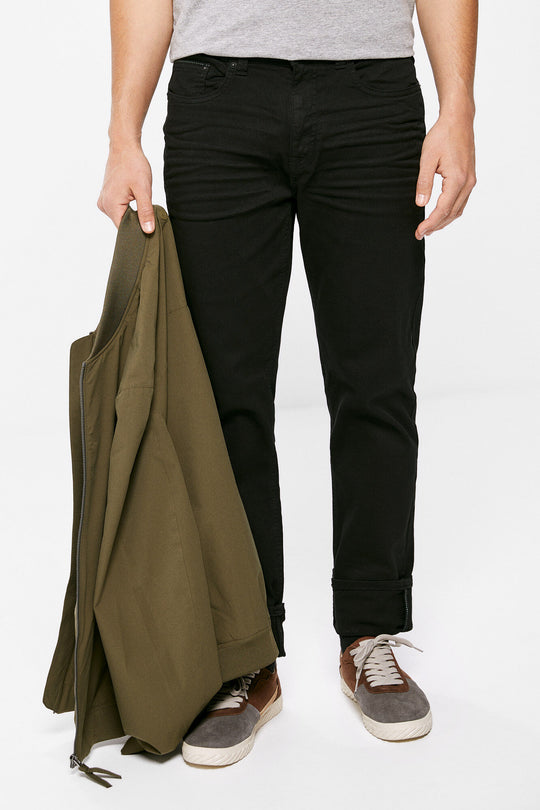 Washed slim-fit 5-pocket trousers