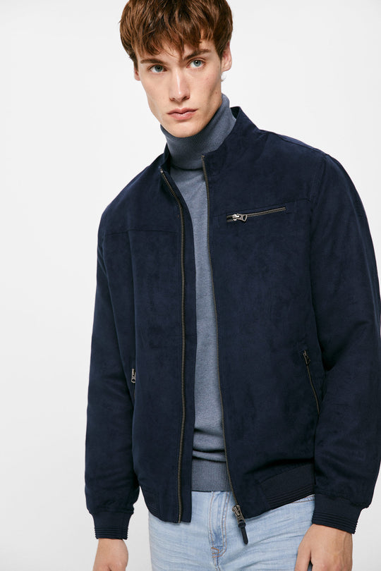 Suede effect jacket