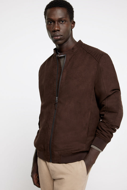 Suede effect jacket