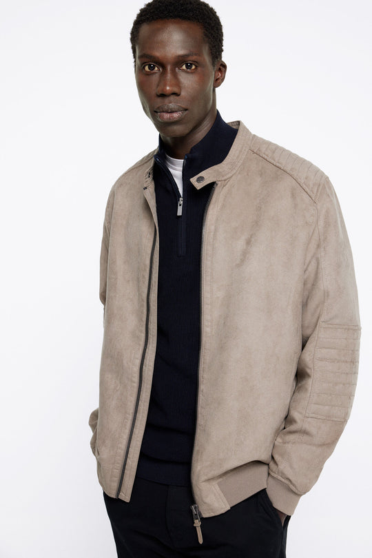 Suede effect jacket