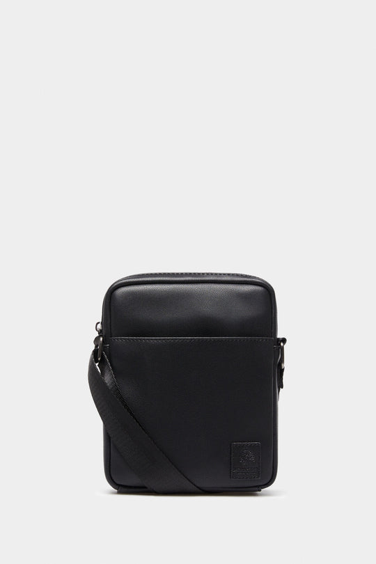 Medium faux leather crossbody bag