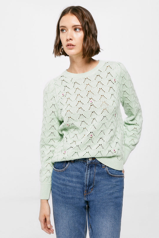 Little Flowers Openwork Sweater
