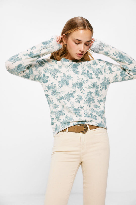 Corsage Flowers Sweater