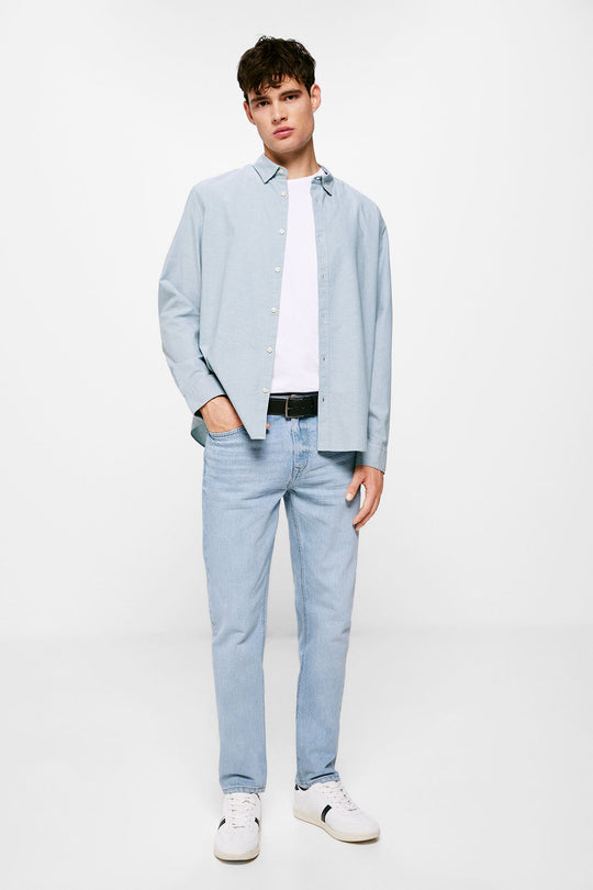 Elbow pad pinpoint shirt