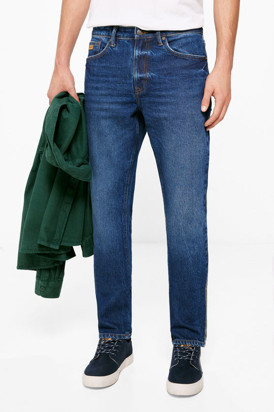 Medium dark wash slim jeans