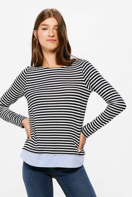 Bi-material T-shirt Shoulder Buttons