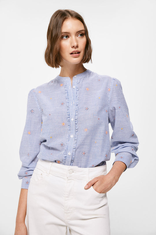 Floral Striped Blouse