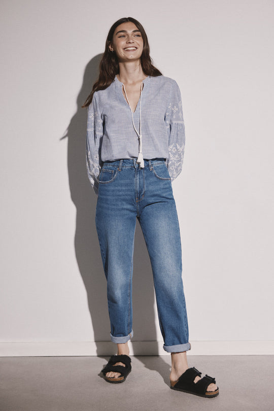 Cotton Mom Jeans