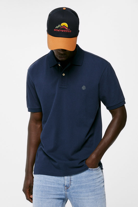 Basic pique polo shirt