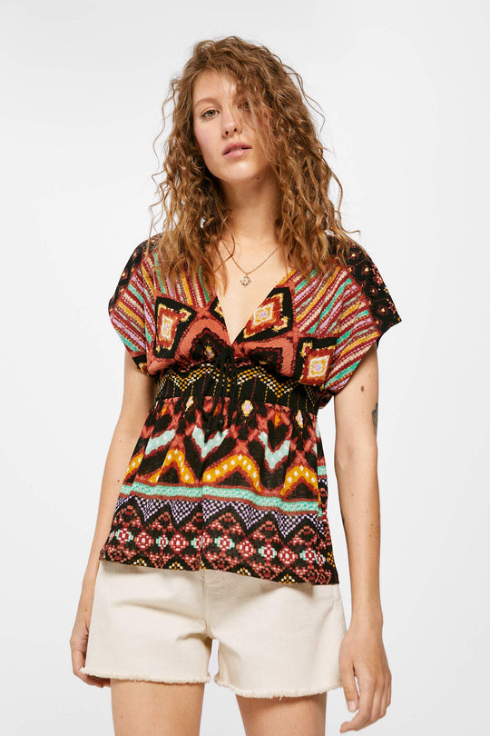 Ethnic Print T-shirt