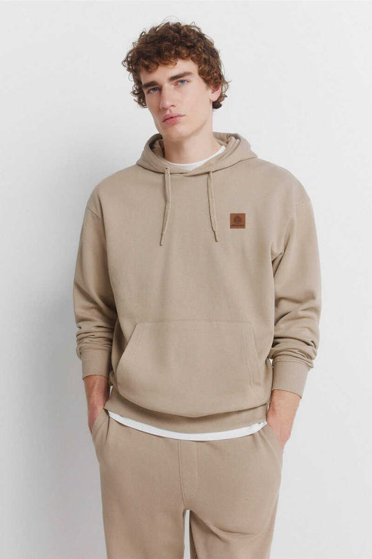 Plain hooded sweatshirt