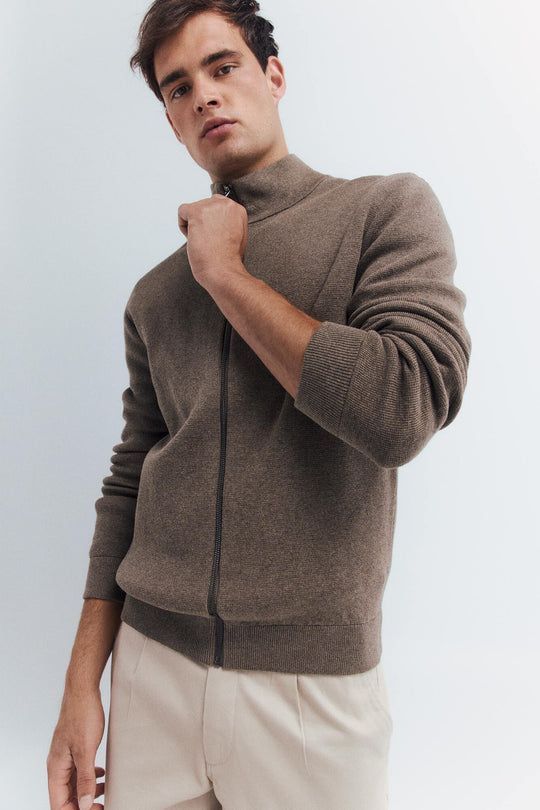 Milano zip fastening cardigan