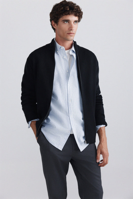 Zip fastening Milano cardigan