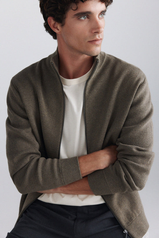 Zip fastening Milano cardigan