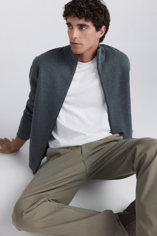Zip fastening Milano cardigan