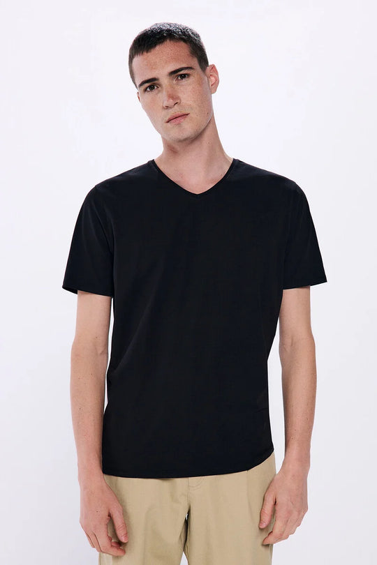 Basic V cotton lycra t-shirt