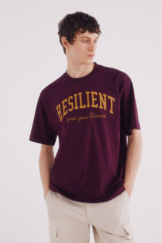 تيشيرت بشعار Courage العصري