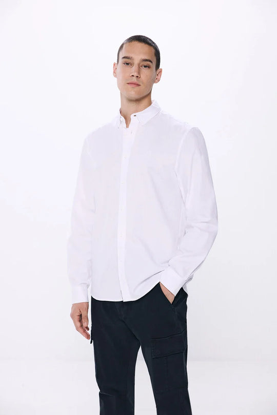 Two-tone structured shirt