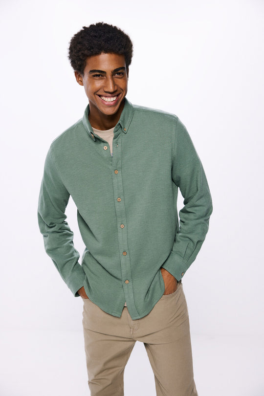 100% Cotton Rustic Jersey-Knit Shirt