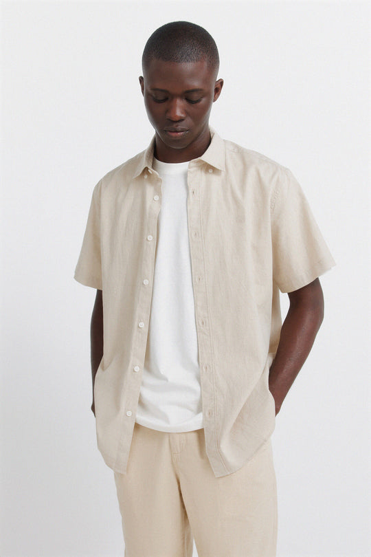 Linen short sleeve shirt