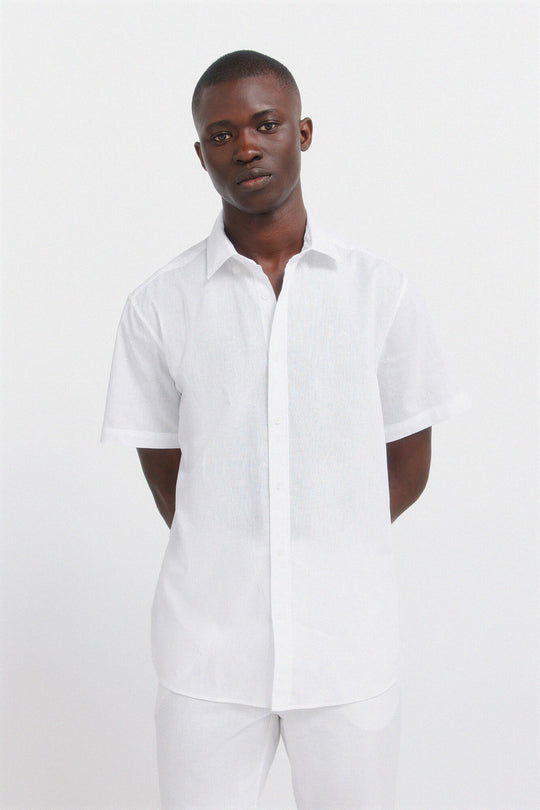 Linen short sleeve shirt