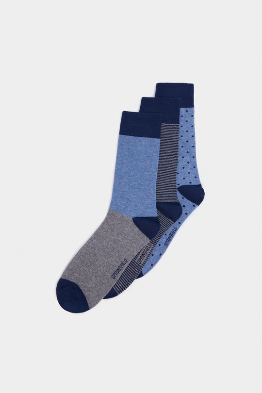 3-Pack Blue Socks
