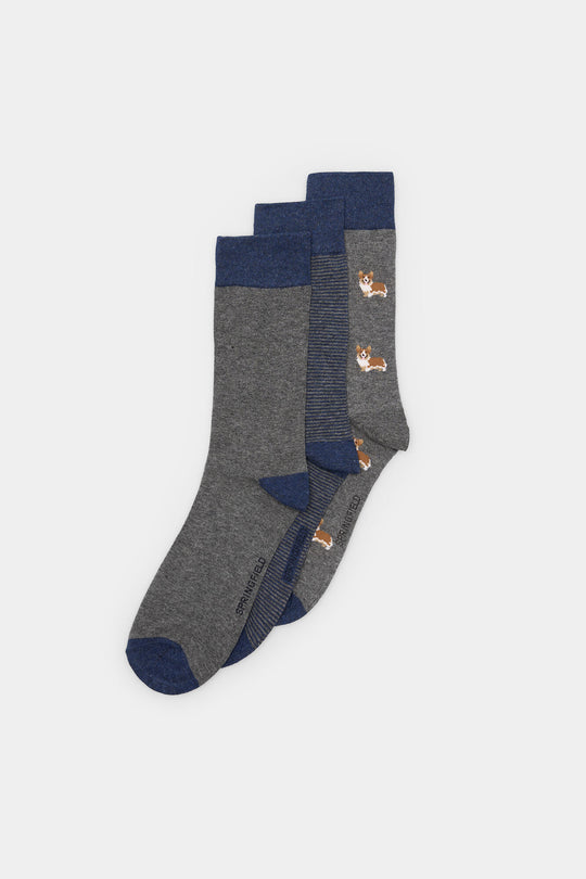 Pack of 3 corgy socks