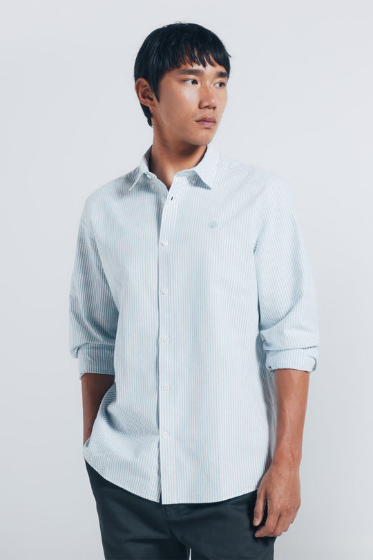 قميص رجالي أوكسفورد بخطوط