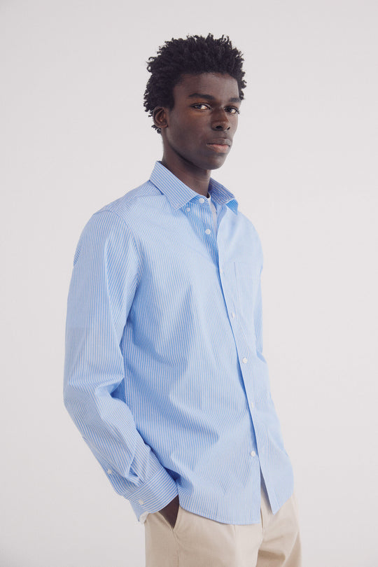 قميص بوبلين مخطط