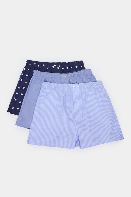 Pack of 3 printed poplin boxers