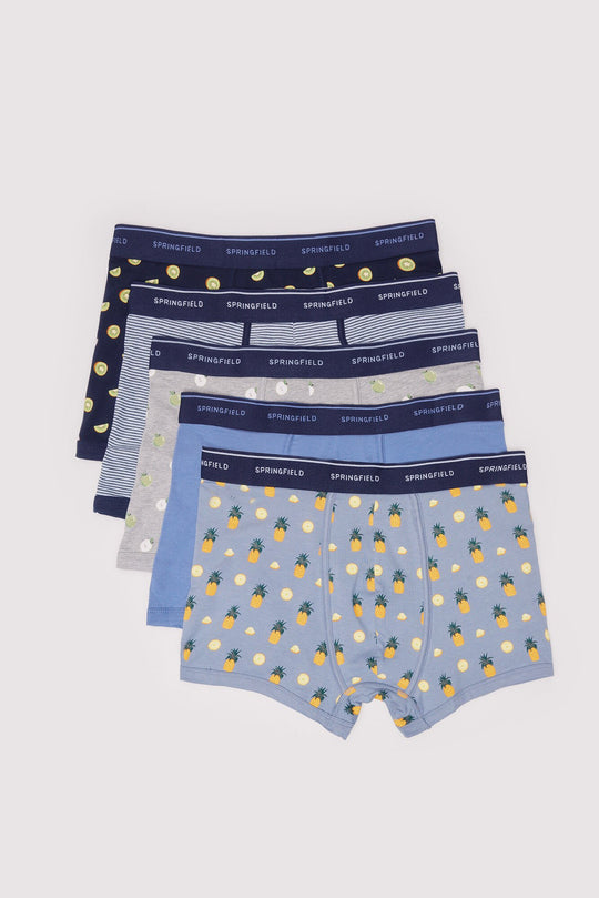 5-pack printed boxers