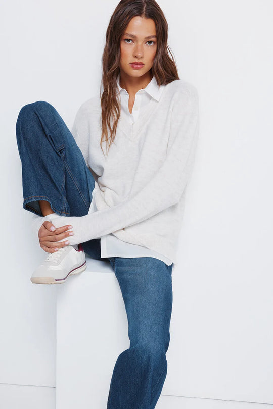 Combined shirt sweater