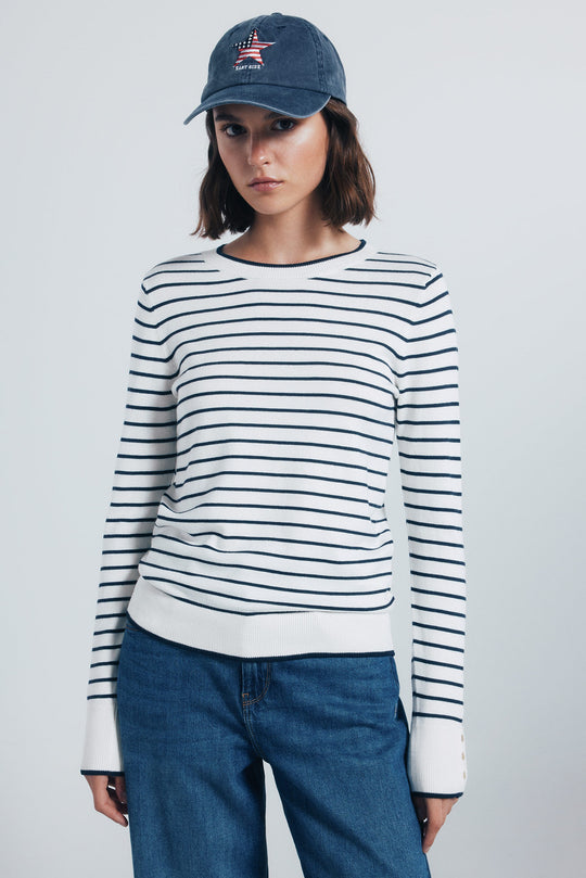 Fine jersey with buttons and cuffs