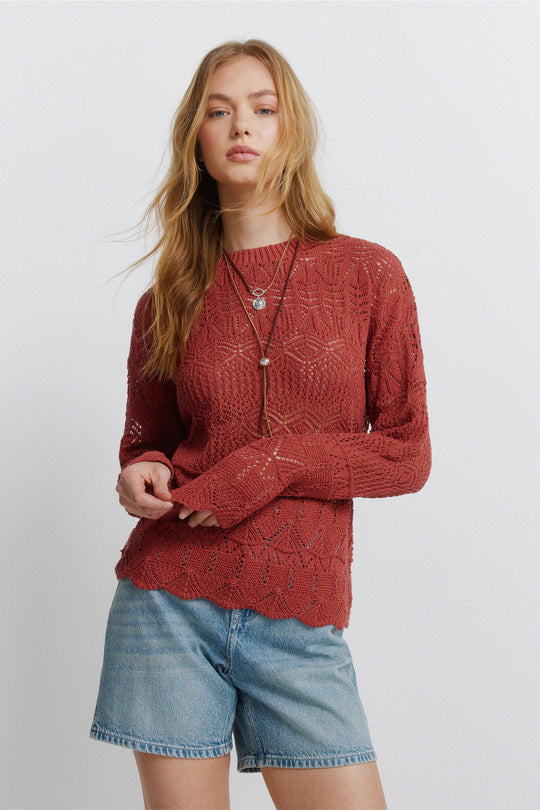 Pointelle jumper