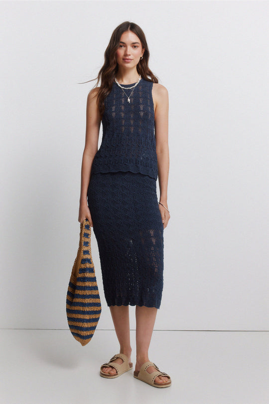 Pointelle skirt