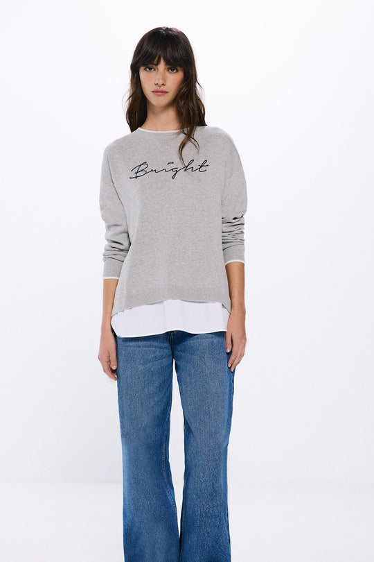 "Bright" cotton combined sweater