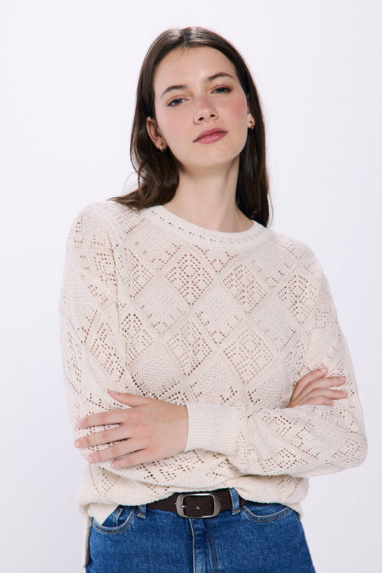 100% Cotton Striped Crystals Jumper