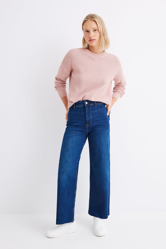 كنزة قطن 100% بنمط الكريستالات