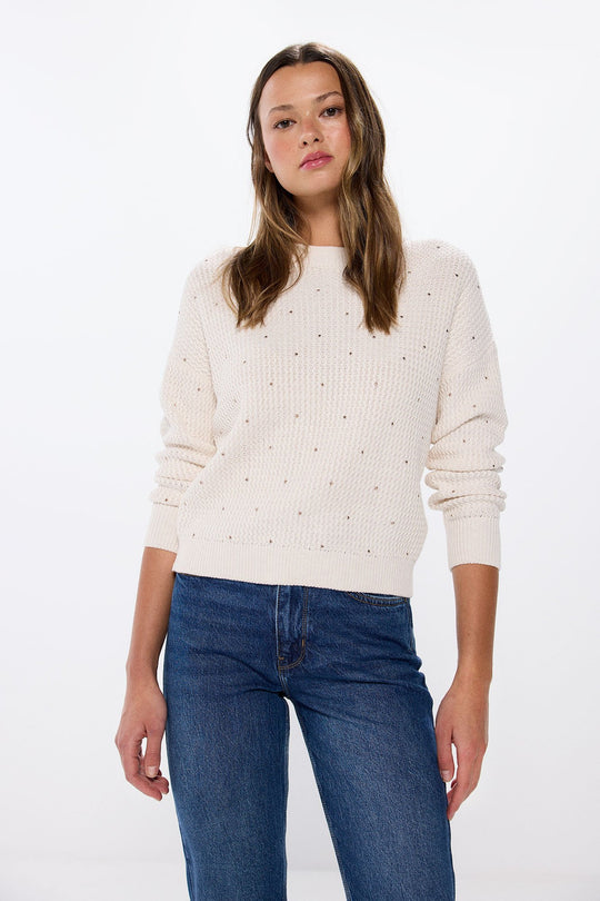 100% Cotton Crystals Cotton Jumper