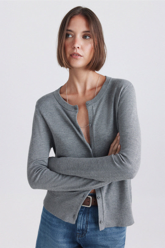 Thin button cardigan