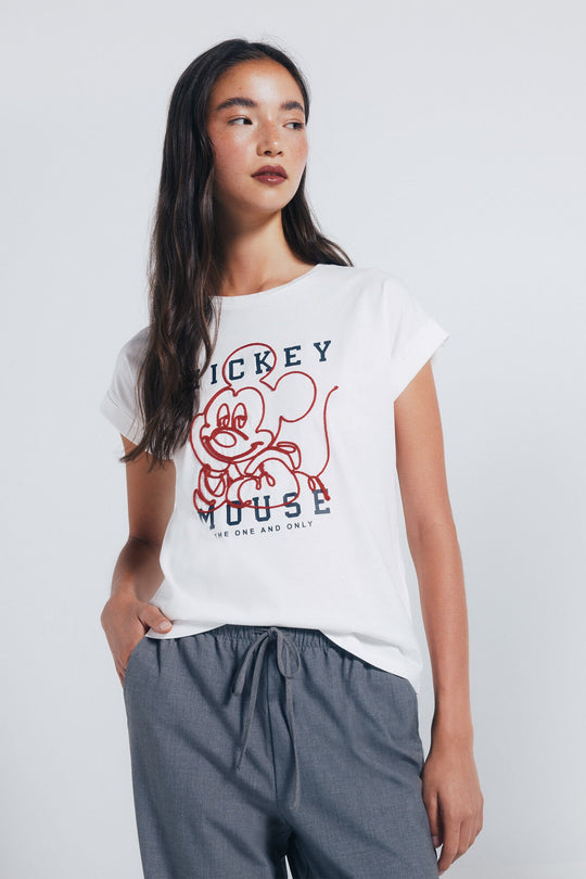 "Mickey Mouse" silhouette T-shirt