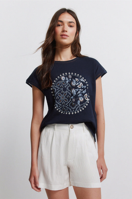 Printed short sleeve T-shirt