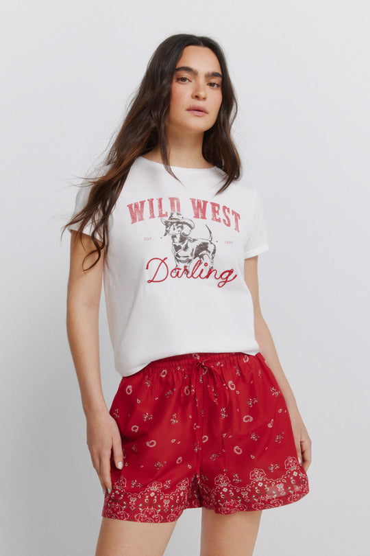 Cotton short sleeve T-shirt "cowgirl"