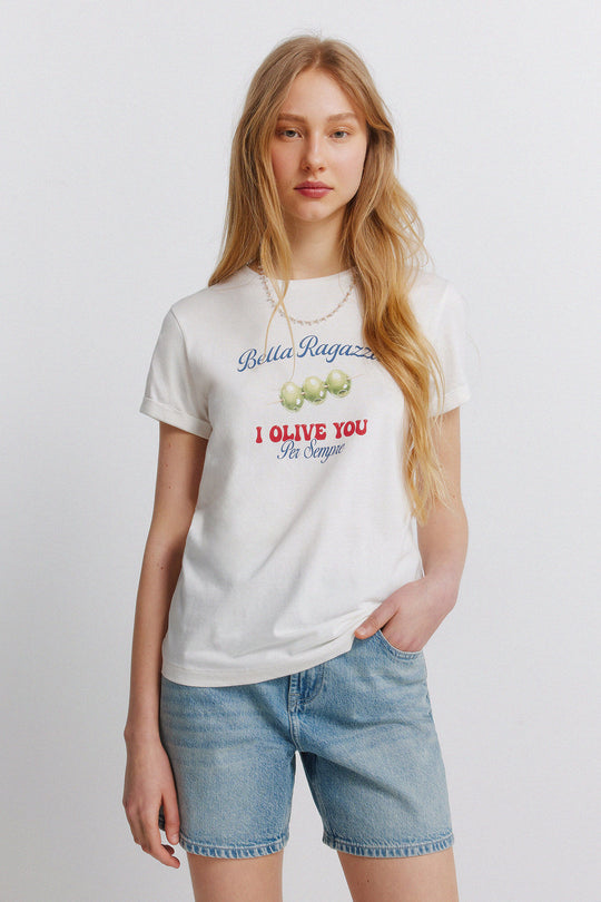 Printed short sleeve T-shirt
