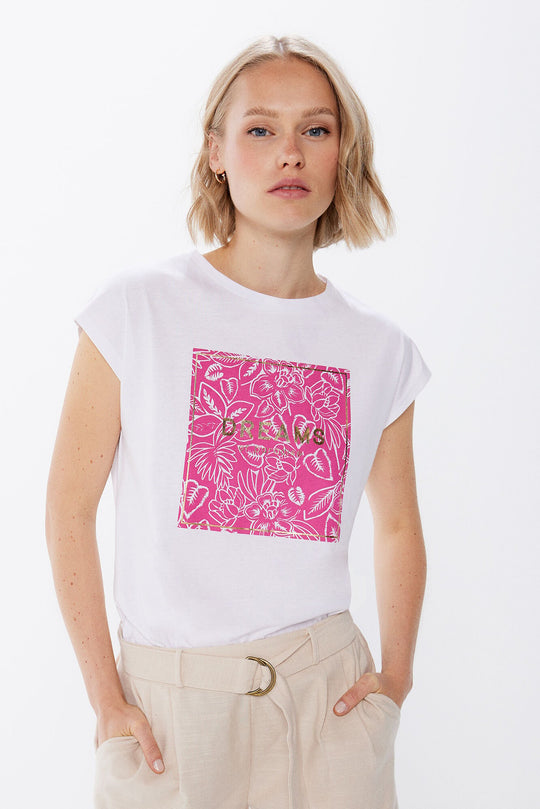 100% Cotton Ethnic Neck T-Shirt