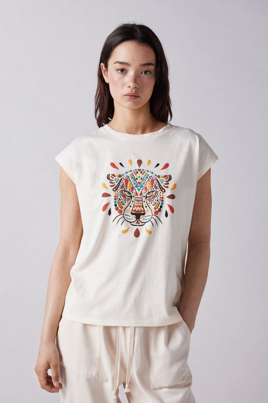100% Cotton Low-Back Graphic T-Shirt